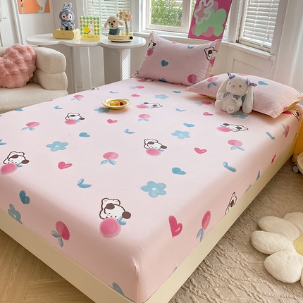 91家纺网 家纺一手货源 找家纺 （总）棉立方家纺 2024新款全棉喷气印花四件套单品系列-床笠