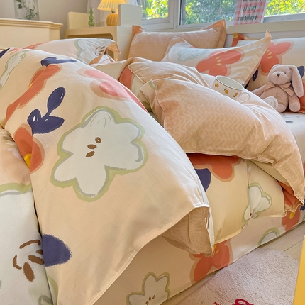 91家纺网 家纺一手货源 找家纺 （总）棉立方家纺 2024年6月新出款式全棉印花四件套单品系列-四件套