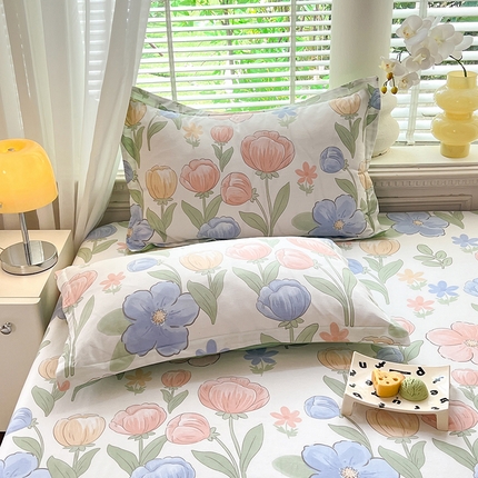 91家纺网 家纺一手货源 找家纺 （总）棉立方家纺 2024年6月新出款式全棉印花四件套单品系列-枕套