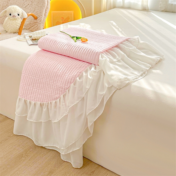 91家纺网 家纺一手货源 找家纺 虹星家纺 2024新款A类全棉夹棉床盖-洛香忆梦 洛香忆梦-樱花粉