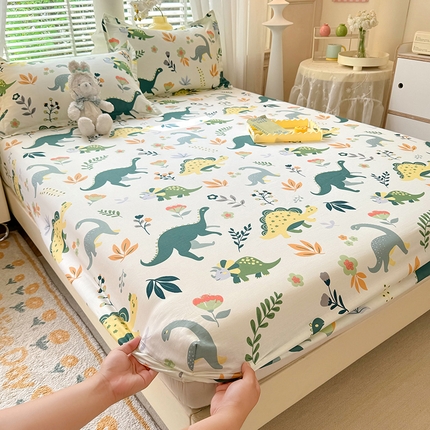 91家纺网 家纺一手货源 找家纺 （总）棉立方家纺 2024年6月新出款式全棉印花四件套单品系列-床笠