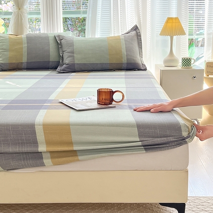 91家纺网 家纺一手货源 找家纺 （总）棉立方家纺 2024新款全棉喷气印花四件套单品系列-床笠