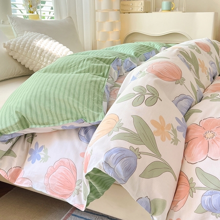 91家纺网 家纺一手货源 找家纺 （总）棉立方家纺 2024年6月新出款式全棉印花四件套单品系列-被套