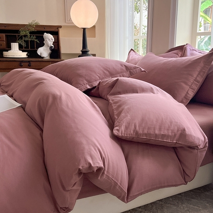 91家纺网 家纺一手货源 找家纺 （总）棉立方家纺 2023新款亲肤全棉纯色单品套件系列-四件套