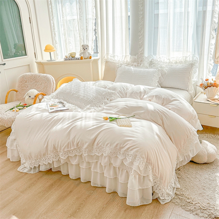 91家纺网 家纺一手货源 找家纺 （总）虹星家纺 2024新款A类全棉夹棉床盖四件套-洛香忆梦