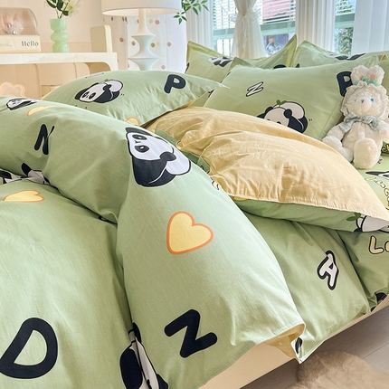 91家纺网 家纺一手货源 找家纺 （总）棉立方家纺 2024新款全棉喷气印花四件套单品系列-四件套