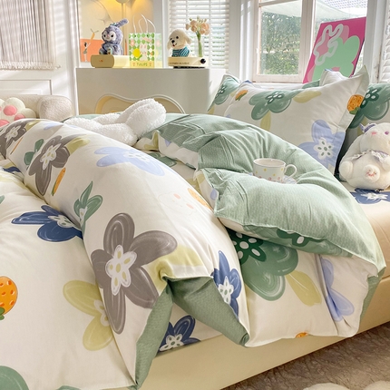 91家纺网 家纺一手货源 找家纺 （总）棉立方家纺 2023新款全棉时尚印花单品套件系列-四件套