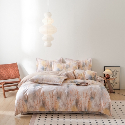 91家纺网 家纺一手货源 找家纺 萌宝老粗布 2025新直播加厚全棉活性磨毛四件套晚枫