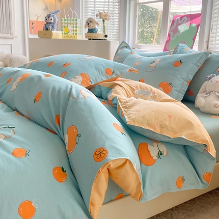 91家纺网 家纺一手货源 找家纺 （总）棉立方家纺 2024新款全棉喷气印花四件套单品系列-四件套