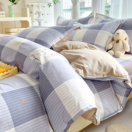 91家纺网 家纺一手货源 找家纺 （总）棉立方家纺 2024新款全棉喷气印花四件套单品系列-四件套