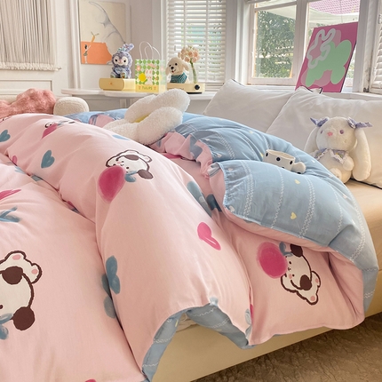 91家纺网 家纺一手货源 找家纺 （总）棉立方家纺 2024新款全棉喷气印花四件套单品系列-被套