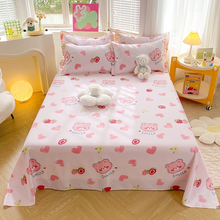 91家纺网 家纺一手货源 找家纺 （总）棉立方家纺 2023新款全棉时尚印花单品套件系列-单独床单