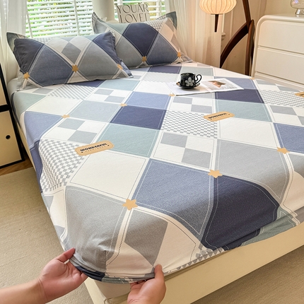 91家纺网 家纺一手货源 找家纺 （总）棉立方家纺 2024年6月新出款式全棉印花四件套单品系列-床笠