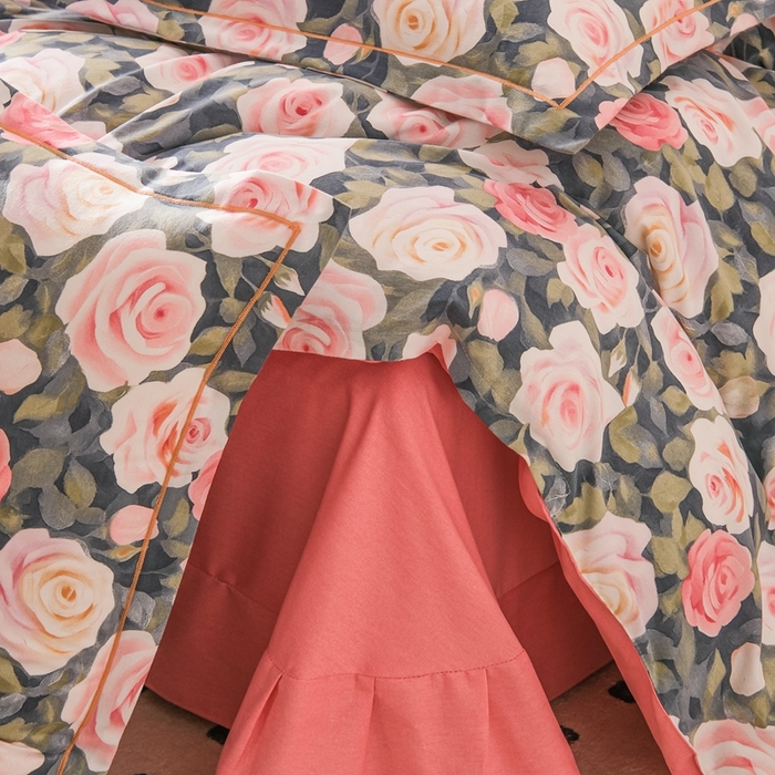 91家纺网 家纺一手货源 找家纺 萌宝老粗布 2025新直播加厚全棉活性磨毛四件套蔷薇庄园