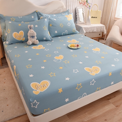 91家纺网 家纺一手货源 找家纺 （总）棉立方家纺 2024新款全棉喷气印花四件套单品系列-床笠