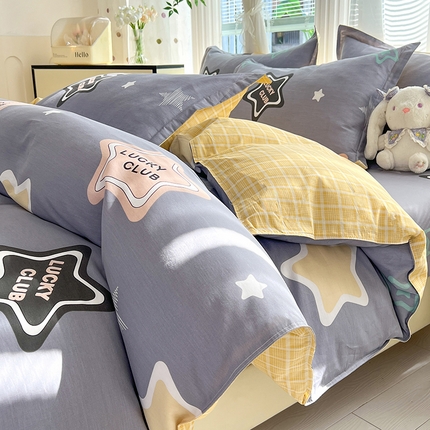 91家纺网 家纺一手货源 找家纺 （总）棉立方家纺 2024新款全棉喷气印花四件套单品系列-四件套