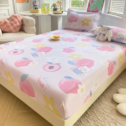 91家纺网 家纺一手货源 找家纺 （总）棉立方家纺 2024新款全棉喷气印花四件套单品系列-床笠