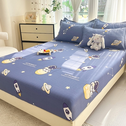 91家纺网 家纺一手货源 找家纺 （总）棉立方家纺 2024新款全棉喷气印花四件套单品系列-床笠