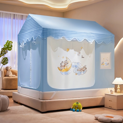 91家纺网 家纺一手货源 找家纺 （总）薇梦蚊帐 2025新款房子造型遮光防尘蚊帐