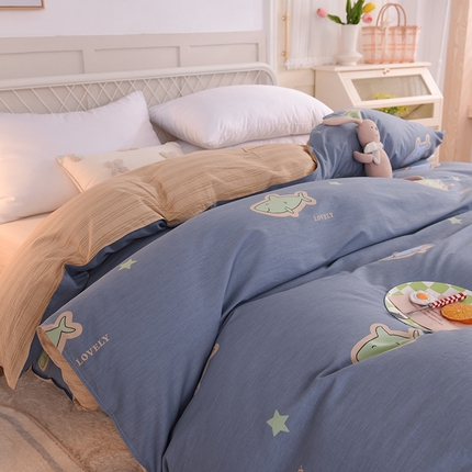 91家纺网 家纺一手货源 找家纺 （总）棉立方家纺 2024新款全棉喷气印花四件套单品系列-被套