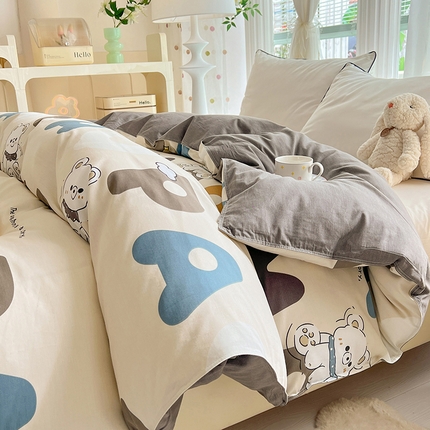 91家纺网 家纺一手货源 找家纺 （总）棉立方家纺 2024新款全棉喷气印花四件套单品系列-被套