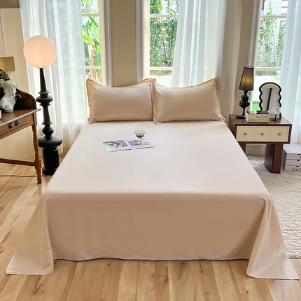 91家纺网 家纺一手货源 找家纺 （总）棉立方家纺 2023新款亲肤全棉纯色单品套件系列-单独床单