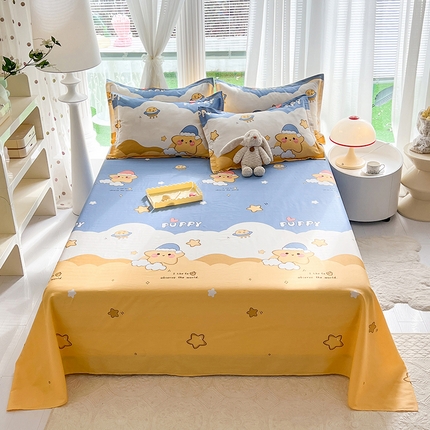 91家纺网 家纺一手货源 找家纺 （总）棉立方家纺 2024年6月新出款式全棉印花四件套单品系列-床单