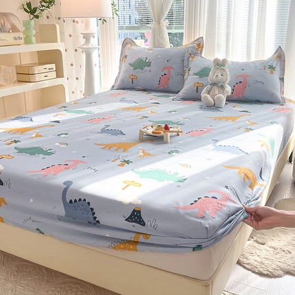 91家纺网 家纺一手货源 找家纺 （总）棉立方家纺 2024年6月新出款式全棉印花四件套单品系列-床笠