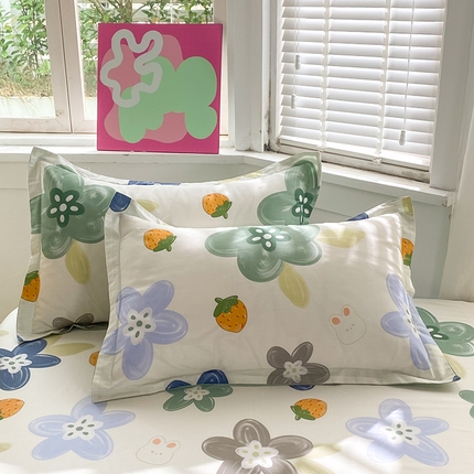 91家纺网 家纺一手货源 找家纺 （总）棉立方家纺 2023新款全棉时尚印花单品套件系列-单独枕套