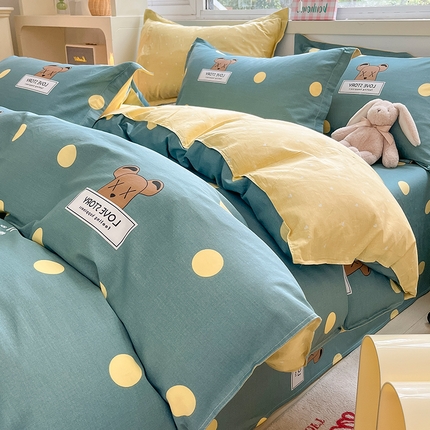 91家纺网 家纺一手货源 找家纺 （总）棉立方家纺 2024新款全棉喷气印花四件套单品系列-四件套