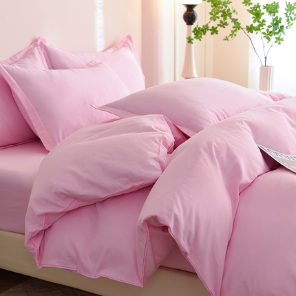 91家纺网 家纺一手货源 找家纺 （总）棉立方家纺 2023新款亲肤全棉纯色单品套件系列-四件套