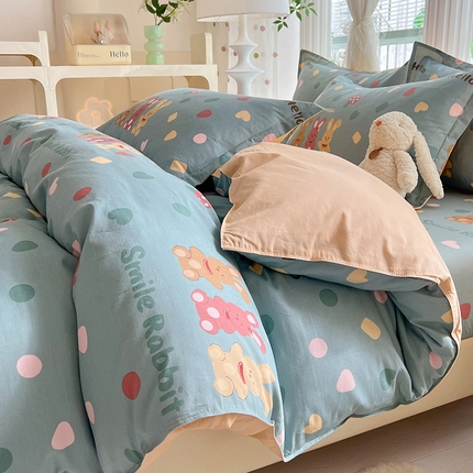 91家纺网 家纺一手货源 找家纺 （总）棉立方家纺 2024年6月新出款式全棉印花四件套单品系列-四件套