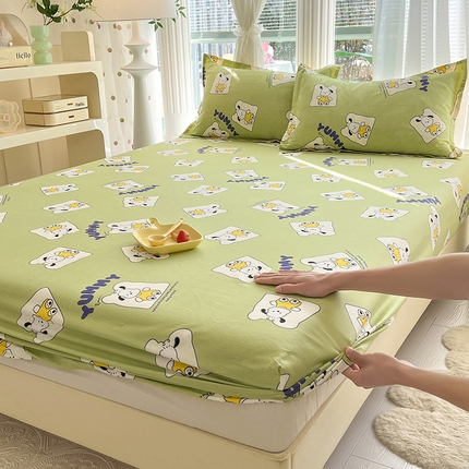 91家纺网 家纺一手货源 找家纺 （总）棉立方家纺 2024年6月新出款式全棉印花四件套单品系列-床笠