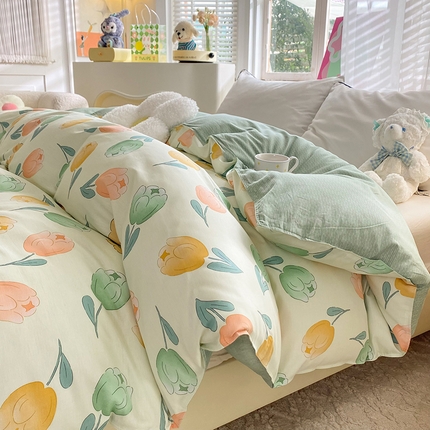 91家纺网 家纺一手货源 找家纺 （总）棉立方家纺 2024新款全棉喷气印花四件套单品系列-被套