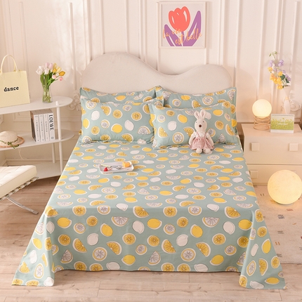 91家纺网 家纺一手货源 找家纺 （总）棉立方家纺 2024新款全棉喷气印花四件套单品系列-床单