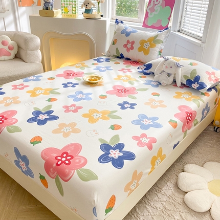 91家纺网 家纺一手货源 找家纺 （总）棉立方家纺 2024新款全棉喷气印花四件套单品系列-床笠