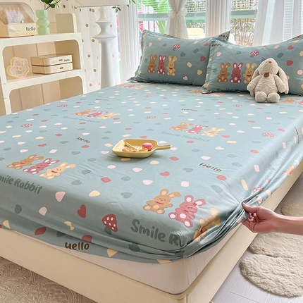 91家纺网 家纺一手货源 找家纺 （总）棉立方家纺 2024年6月新出款式全棉印花四件套单品系列-床笠