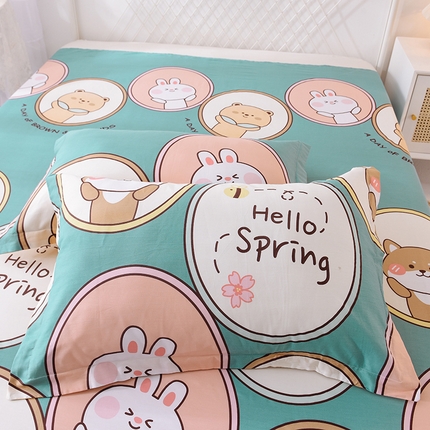 91家纺网 家纺一手货源 找家纺 （总）棉立方家纺 2024新款全棉喷气印花四件套单品系列-枕套