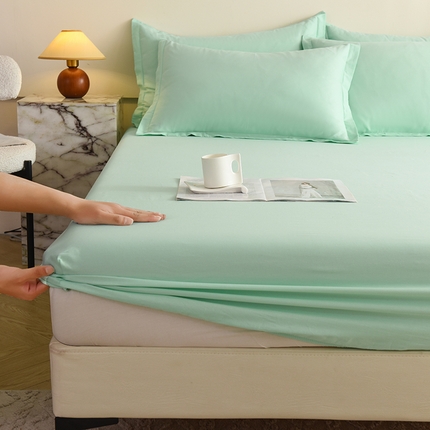 91家纺网 家纺一手货源 找家纺 （总）棉立方家纺 2023新款亲肤全棉纯色单品套件系列-单独床笠