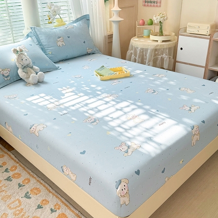 91家纺网 家纺一手货源 找家纺 （总）棉立方家纺 2024年6月新出款式全棉印花四件套单品系列-床笠