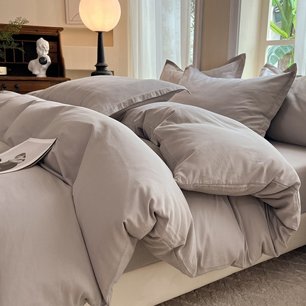 91家纺网 家纺一手货源 找家纺 （总）棉立方家纺 2023新款亲肤全棉纯色单品套件系列-四件套