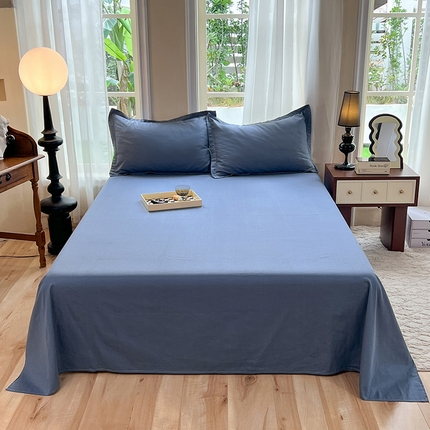 91家纺网 家纺一手货源 找家纺 （总）棉立方家纺 2023新款亲肤全棉纯色单品套件系列-单独床单