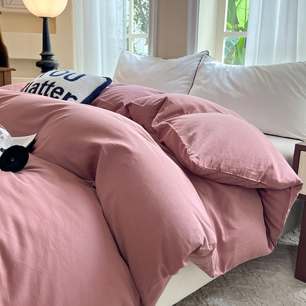 91家纺网 家纺一手货源 找家纺 （总）棉立方家纺 2023新款亲肤全棉纯色单品套件系列-单独被套