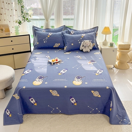 91家纺网 家纺一手货源 找家纺 （总）棉立方家纺 2024新款全棉喷气印花四件套单品系列-床单