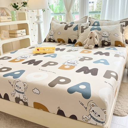 91家纺网 家纺一手货源 找家纺 （总）棉立方家纺 2024新款全棉喷气印花四件套单品系列-床笠