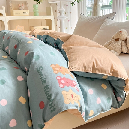 91家纺网 家纺一手货源 找家纺 （总）棉立方家纺 2024年6月新出款式全棉印花四件套单品系列-被套