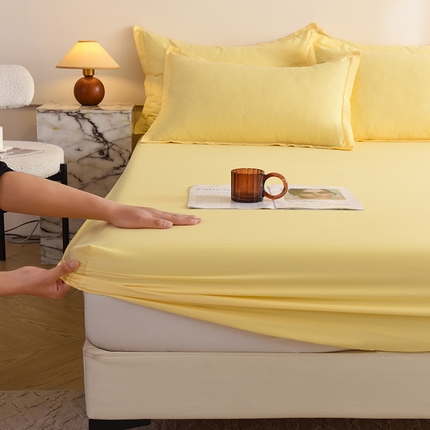 91家纺网 家纺一手货源 找家纺 （总）棉立方家纺 2023新款亲肤全棉纯色单品套件系列-单独床笠