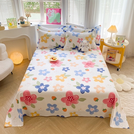 91家纺网 家纺一手货源 找家纺 （总）棉立方家纺 2023新款全棉时尚印花单品套件系列-单独床单