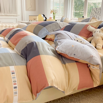 91家纺网 家纺一手货源 找家纺 （总）棉立方家纺 2023新款全棉时尚印花单品套件系列-四件套