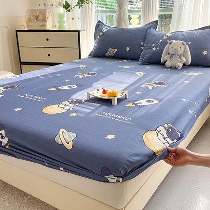 91家纺网 家纺一手货源 找家纺 （总）棉立方家纺 2024年6月新出款式全棉印花四件套单品系列-床笠